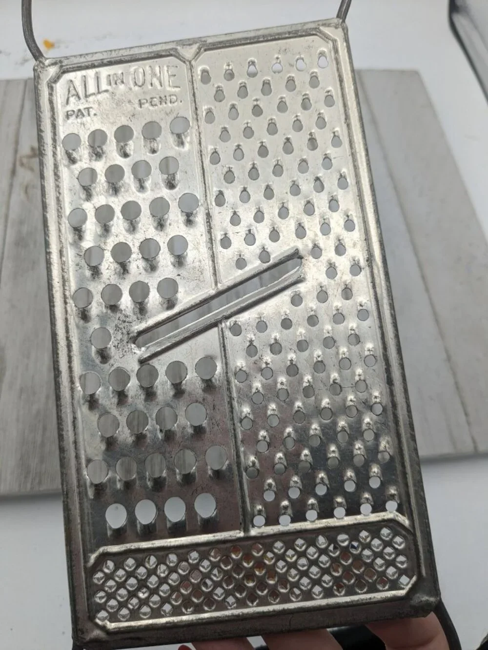 All in One Metal Vintage Cheese Vegetable Veggie Grater 10 1/2